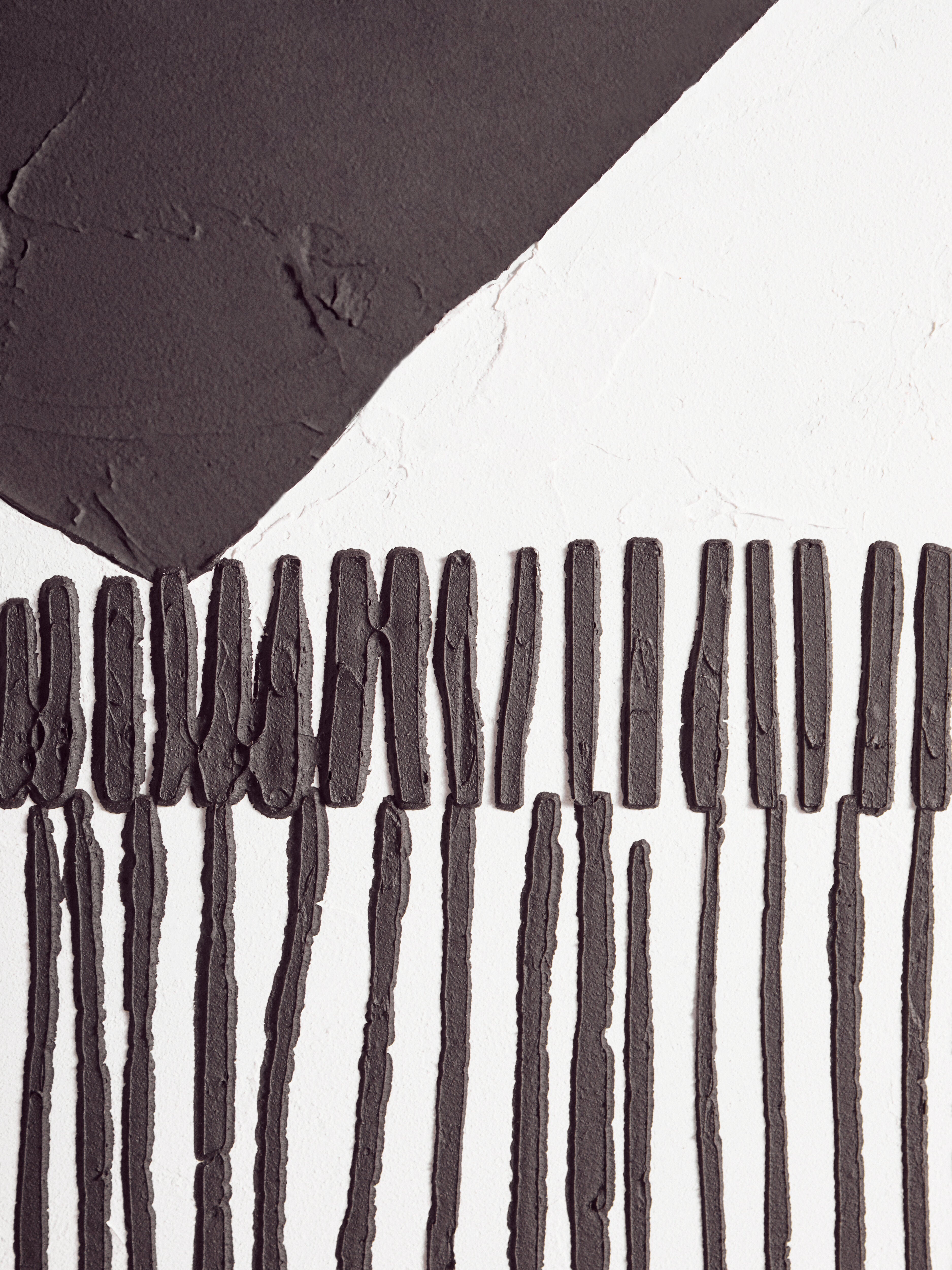 Noah Black & White Abstract Textured Wall Art